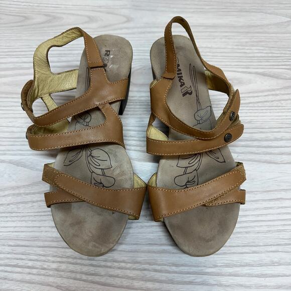 Promika Nancy-03 Slingback Sandals WMNS US10 EU40 Strappy Cross-Strap Block Heel - Picture 2 of 8